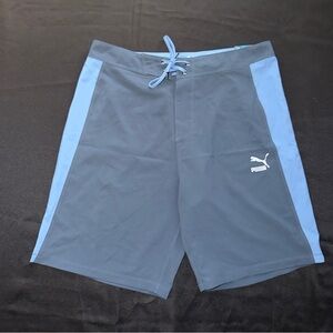 Puma Board Shorts Mens Size 32 Blue Swim Surf Shorts Quick Dry
